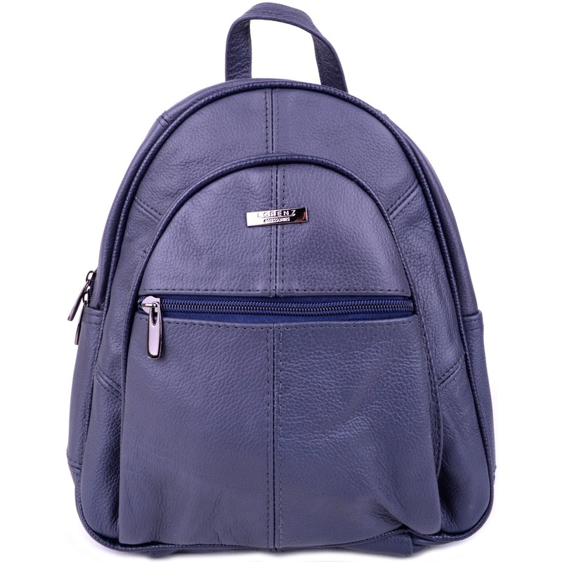Ladies/Womens Genuine Leather Travel/Work/Holiday Rucksack/Backpack - Navy