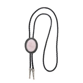 Bolo Tie for Men Native American Retro Bola Tie Necktie Cowboy Accessories for Men Womens Necktie Handmade(Pink)