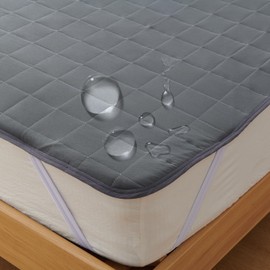 Kumori Waterproof Bed Pad, Single, Waterproof Sheet, Bedwetting Sheet, Antibacterial Dust Mites, Fluffy, Padding, Washable, 4 Corner Elastic Included, Easy to Put on and Take Off, All Seasons, For
