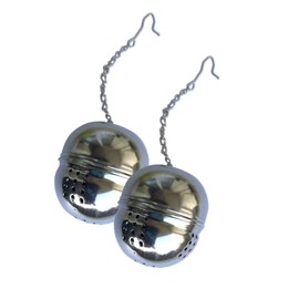 2 Stück Teesieb für losen Tee mit Kette zum anhägen an die Tasse oder Teekanne für puren Genuss, Teekugel, Teeball, Tea Infuser, Tea Strainer, Teeei Sieb (mittel)