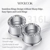 WPGLOOK 4pcs 1/2"(12mm) Ear Gauges Tunnels Plugs: Black and Silver