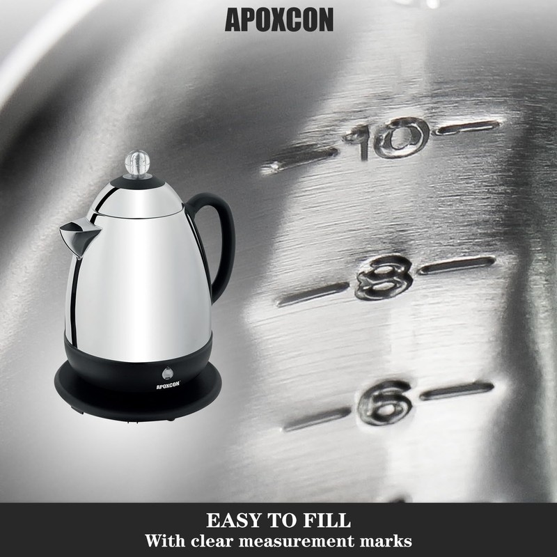 APOXCON Electric Coffee Percolator Stainless Steel Coffee Maker with Clear