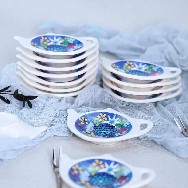 SOCOSY Ceramic Tea Bag Coasters Spoon Rests Teabag Resting Caddy