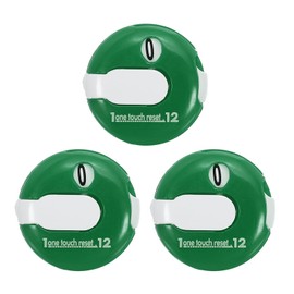 PATIKIL Golf Score Counter, 3 Pack Mini Golf Shot Stroke Attachment Counter Clicker Clip for Golfers Glove Bag Hat, Green White