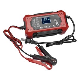 UHANBUT 12V 6A Car Battery Charger, Lead Acid Batteries Trickle Charger Maintainer with Temperature Compensation, Smart Automatic Battery Pulse Repair & Desulfator for Car Truck Lawn Mower Boat