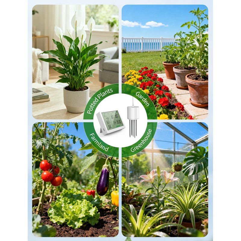 7 in 1 Soil Meter, Digital Soil Test Kit of