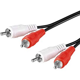 Pencilupnose 2RCA to 2RCA Cable 1m, 2 RCA Male to 2 RCA Male Stereo Audio Cable for Home Theater, HDTV, Gaming Consoles, Hi-Fi Systems