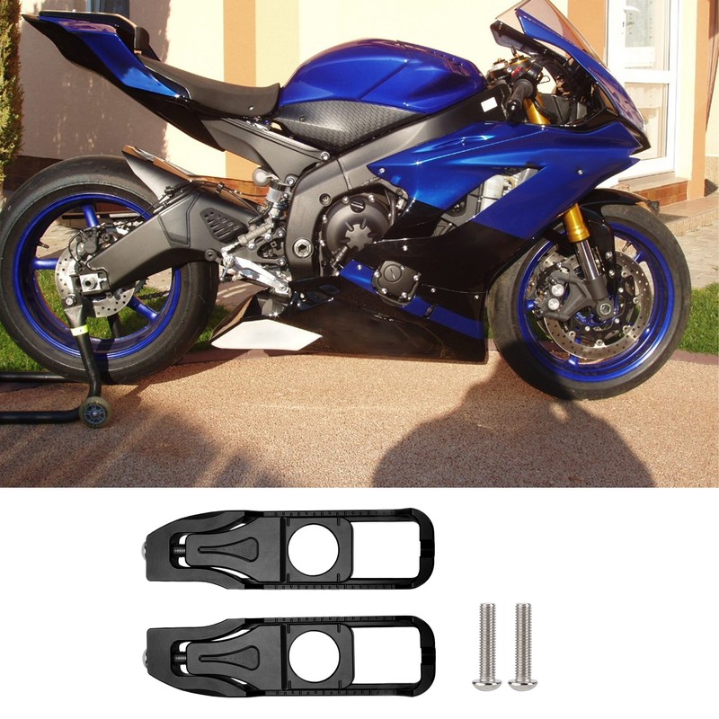 Pair Motorcycle Left Right Chain Adjusters Tensioners Replacement for Yamaha