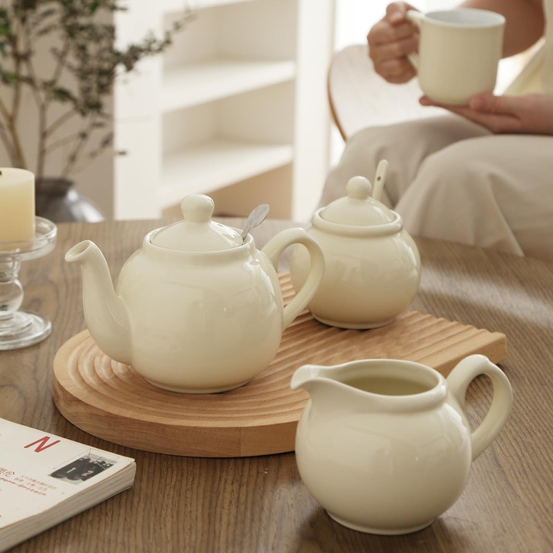 London Pottery Ceramic Sugar Jar with Lid and Spoon,Porcelain Seasoning