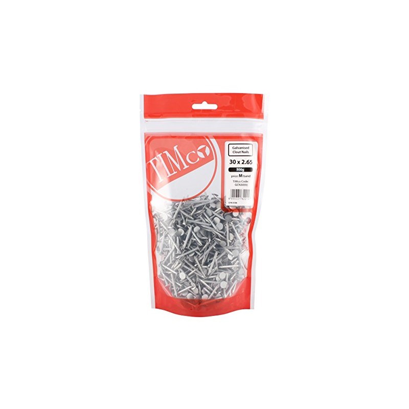 TIMco GCN33540MB Galvanized Clout Nails 40 x 3.35 (0.5kg Bag)