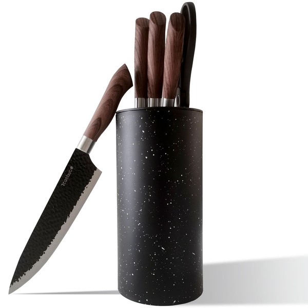 Knives Set with Block,High Carbon Stainless Steel Chef Knife Set