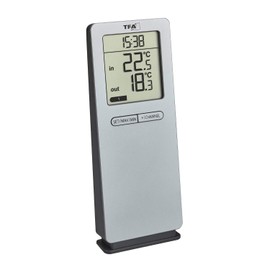 TFA Wireless Thermometer, Indoor Temperature, Outdoor Temperature, Time, Up to 3 Transmitters Connectable, Wireless Transmission up to 100 Metres