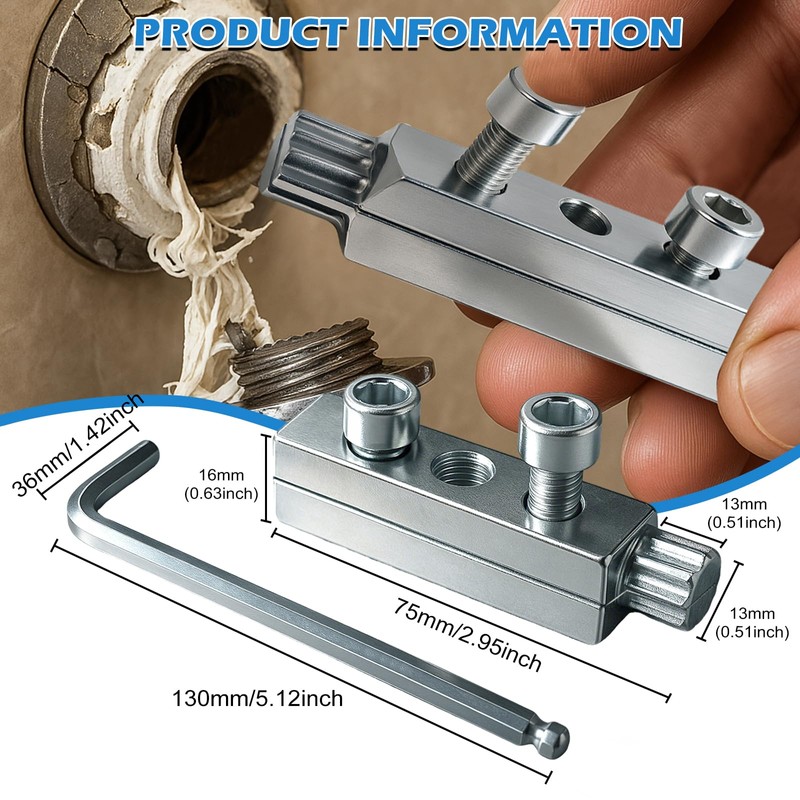 Broken Valve Thread Extractor, Broken Pipe Extractor Tool, Multifunctional Easy