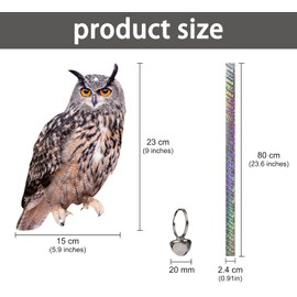 5 Pack Hanging Outdoors Reflective Scarer Away Owl Device to Keep Animals Pigeon Woodpecker Away from Patio Garden