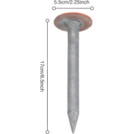 Gigco21 Survey Marker 4-Pack – Non-Obtrusive Stakes w/ Orange Caps + Canvas Storage Bag