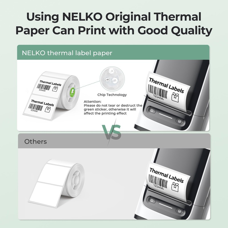 Thermal Labels for Nelko PM220 Label Maker, 1.18"x1.18" (30x30mm) Thermal