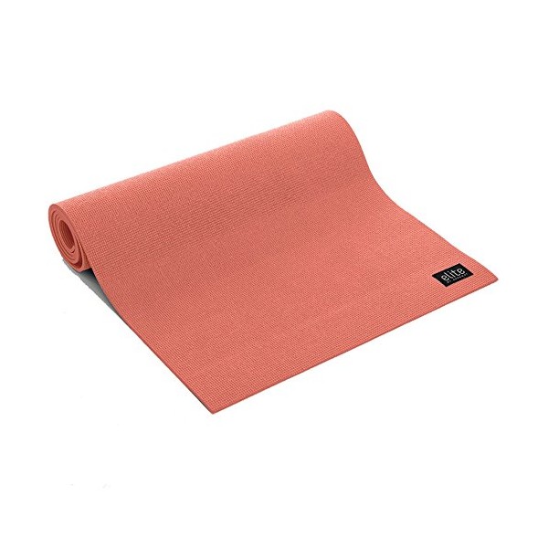 Aeromat Elite Yoga/Pilates Mat 6mm (1/4") Thick, phthalates-Free PVC (Coral)