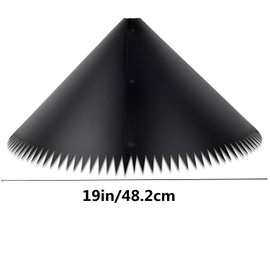 Squirrel Baffle for Bird Feeder Pole,Squirrel Buster,Anti-Squirrel Guard Stopper for Outdoor Bird Feeders,19 Inch Diameter (Black Pointed Teeth)