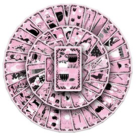 78 Packs Tarot Stickers Water Bottles Laptop Phone Motorcycle Computer Guitar Skateboard Hydroflasks Tarot Vinyl Sticker Waterproof Aesthetic Trendy Decals for Teens Girls Adults