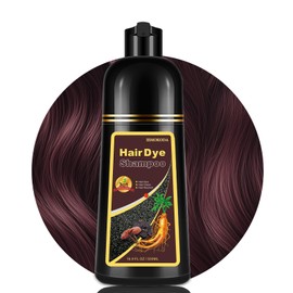 GURKOOYD Brown Hair Dye Shampoo, Herbal Hair Color Shampoo, Long Lasting Brown Hair Dye, Champu Para Pintar el Cabello, Works in Minutes, 16.90 Fl Oz, Easy to Use