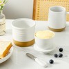 Hasense French Butter Dish with Lid, Ceramic Butter Crock for