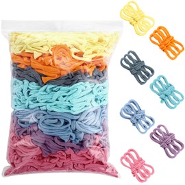 Daifunli 600 Pcs 10 Inch Potholder Loom Loop Bulk Weaving Loop Craft Kit Colorful Flexible Potholder Loom Complete Kit to Weave 18 Large, Refill Elastic Weaving for DIY Crafts Supplies (Bright)