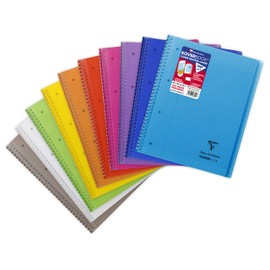 Clairefontaine 396401 °C Koverbook with Wrap-Around Cover 22.5 x 29.7 cm Transparent Polypropylene Wirebound 160 Pages Notebook Color Random