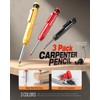 Nicpro 3 Pack Carpenter Pencil with Sharpener, Mechanical Carpenter Pencils