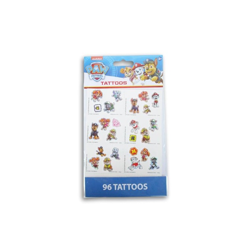 Pup Patrol Temporary Tattoos - 96 Count