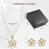 TXG Collares de Mujer, Juego Collar Aretes de Mujer Plata