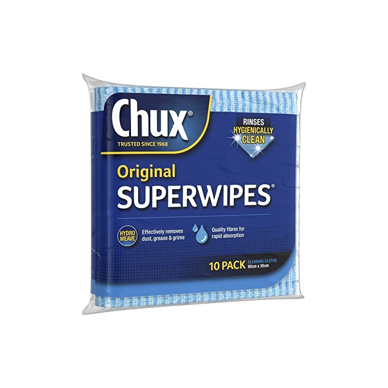 Chux Original Superwipes Cleaning Cloths, Absorbent, Reusable and Washable Wipes,