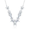 Pass Diamond Tester Letter E Multi Cut VVS Moissanite Necklace