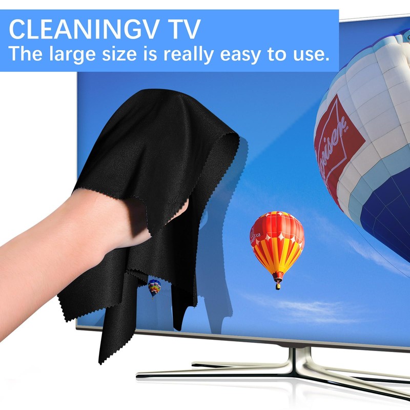 16 Pack Large Microfiber Glasses Cleaning Cloth 12 x12 inches,