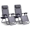 SereneLife SLZGHGRY87.5 Outdoor Adjustable Zero Gravity Lounge Chair Recliners with