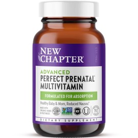 New Chapter Perfect Prenatal Vitamins, Organic Prenatal Vitamins, Non-GMO Ingredients for Healthy Baby & Mom - Folate (Methylfolate), Iron, Vitamin D3, Fermented with Whole Foods and Probiotic, 192 count