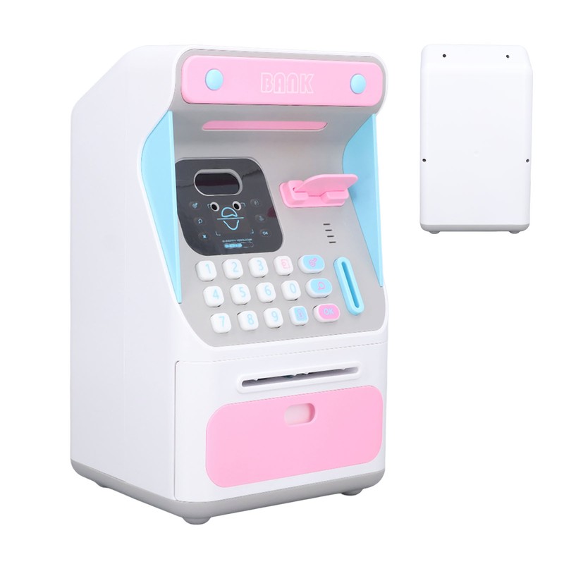 Kids ATM Savings Money Bank Large Capacity Password Safe Face