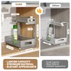 1 Pack-11.4"-16.14"H Under Sink Storage Organizer, Large 2-Tier Elegant Mesh