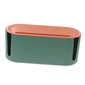 SHINEOFI Green Japanese Style Cable Storage Box for Desktop Electric Socket Case Organizes Charging Cables Tidy Living Space Durable and Stylish Design