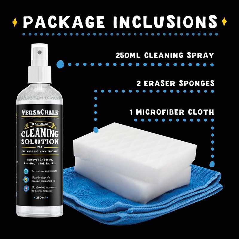 100% Natural Chalkboard Cleaner Spray and Eraser Kit by VersaChalk