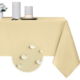 Obstal 210GSM Rectangle Table Cloth - Heavy Duty Water Proof Microfiber Tablecloth, Decorative Fabric Table Cover for Outdoor and Indoor Use (Champagne,54 x 78 Inch)