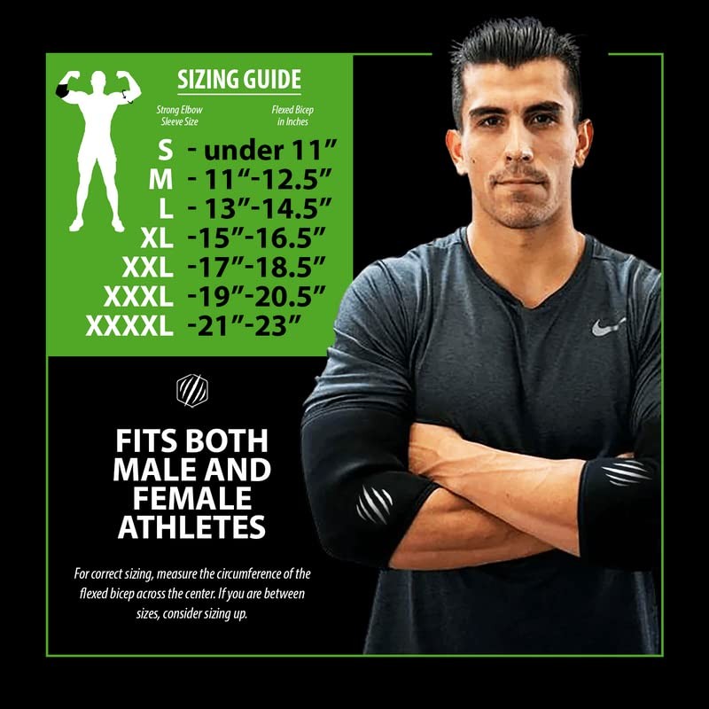 Bear KompleX Elbow Sleeves(1 Pair)Instant Support & Compression, Reduces Joint