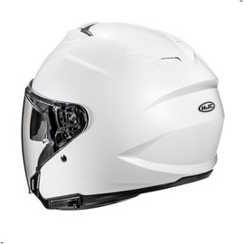 HJC i31 Solid Open Face Motorcycle Helmet, DOT Approved (White, Small)