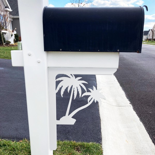 JennyGems Tropical Palm Trees Mailbox Bracket, Mailbox Decor, Porch Decoration,
