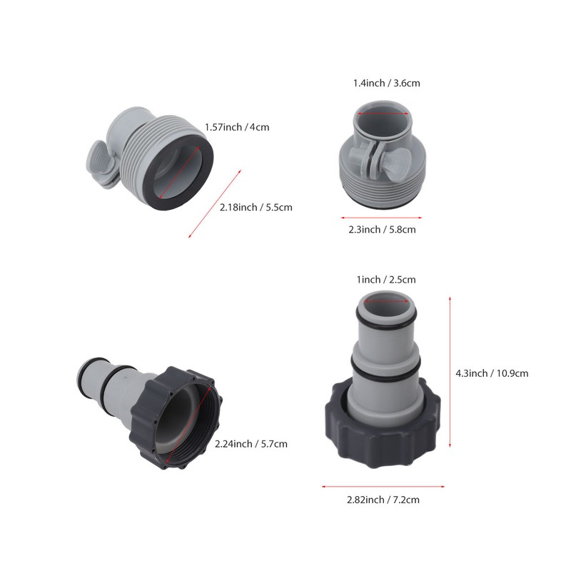 Pool Hose Adapter Replacement Hose Adapter with Collar for Threaded
