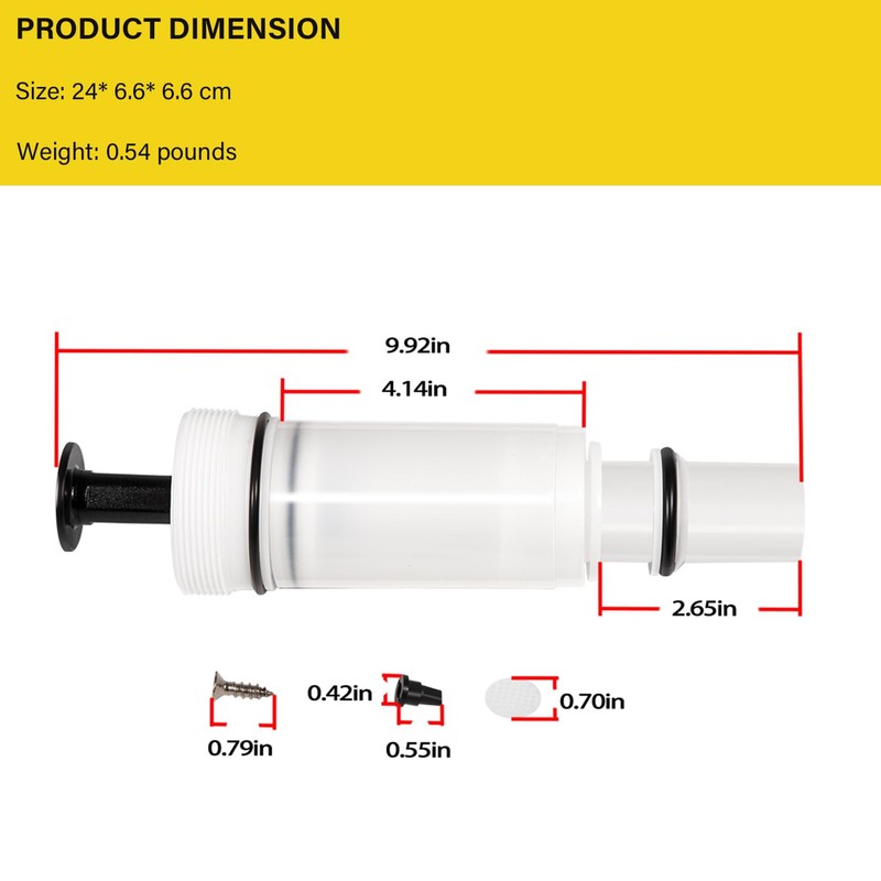 2 Pack Replacement For C-100500-K Flushmate Cartridge Toilet Piston Cartridge