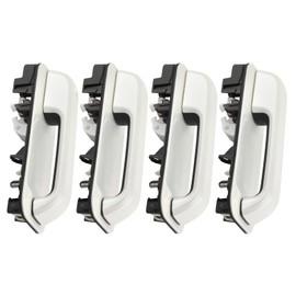 maXpeedingrods Door Handle Set Front Rear Pearl White For Ford F150 Pick up Duty FL3Z1522405AA