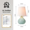14'' H Cordless LED Table Lamp with Dimmer, Ceramic Bedside