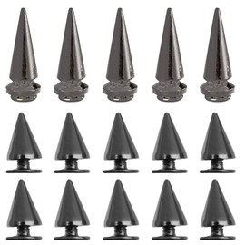 Nsiwem Rivets Pointed 150 Pieces Black Punk Decorative Rivets Killer Rivets Pointed Rivets Punk Rivets for DIY Shoe Bag Clothing Decoration 7 x 10 mm 7 x 20 mm