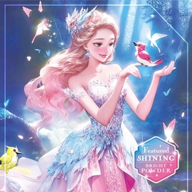 Georgie Porgy 100Pcs Princess Puzzle for Kids Fairy Glitter Jigsaw Puzzle Educational Learning Toys Birthday for Boys Girls Ages 3+ (Lina Arlo)