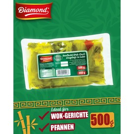 DIAMOND Mustard Cabbage Pickled in Lake, Pickled Pak Choi for Wok Dishes and Stir-Frying Dishes - 6 x 500 g